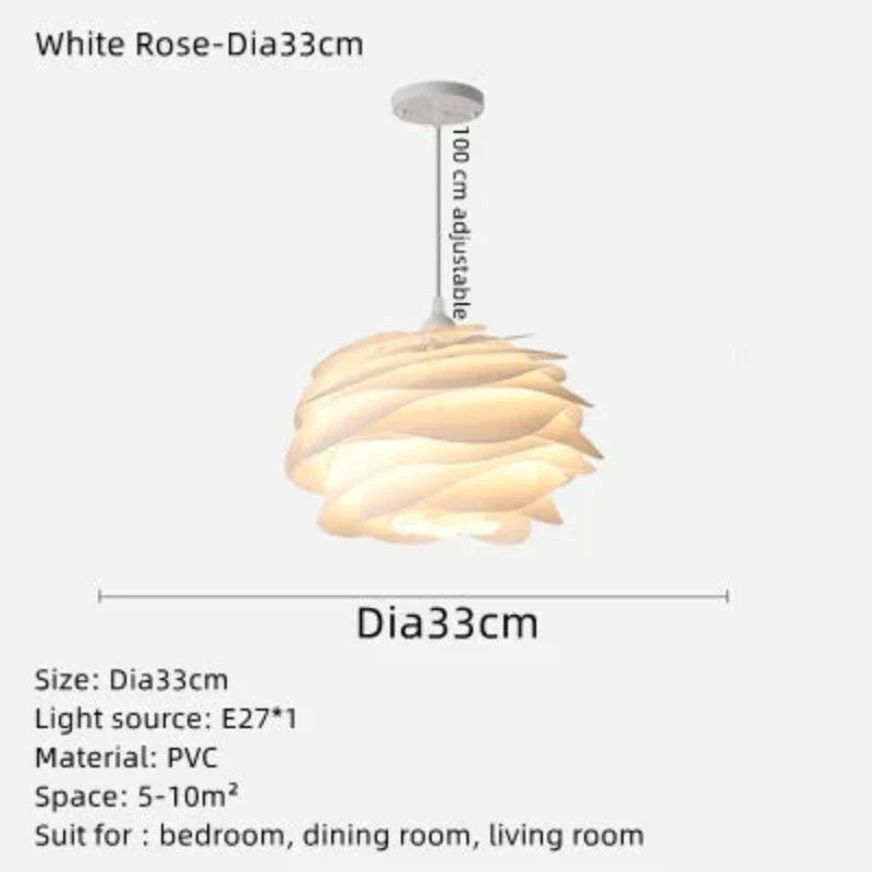 PetalGlow - Elegante Rozenkrans Plafondlamp voor Luxe Verlichting