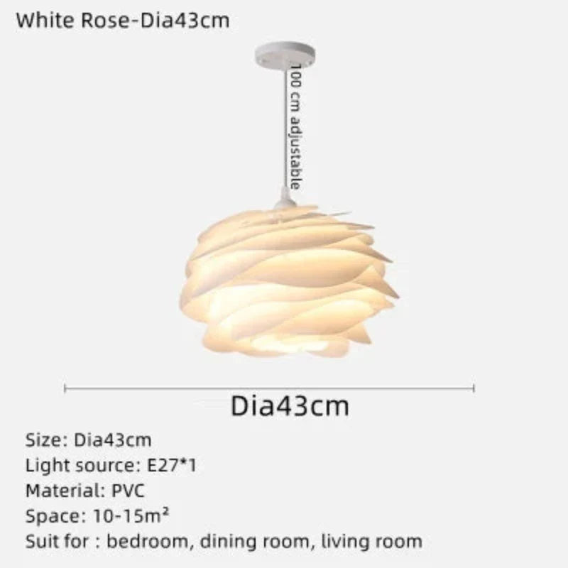 PetalGlow - Elegante Rozenkrans Plafondlamp voor Luxe Verlichting