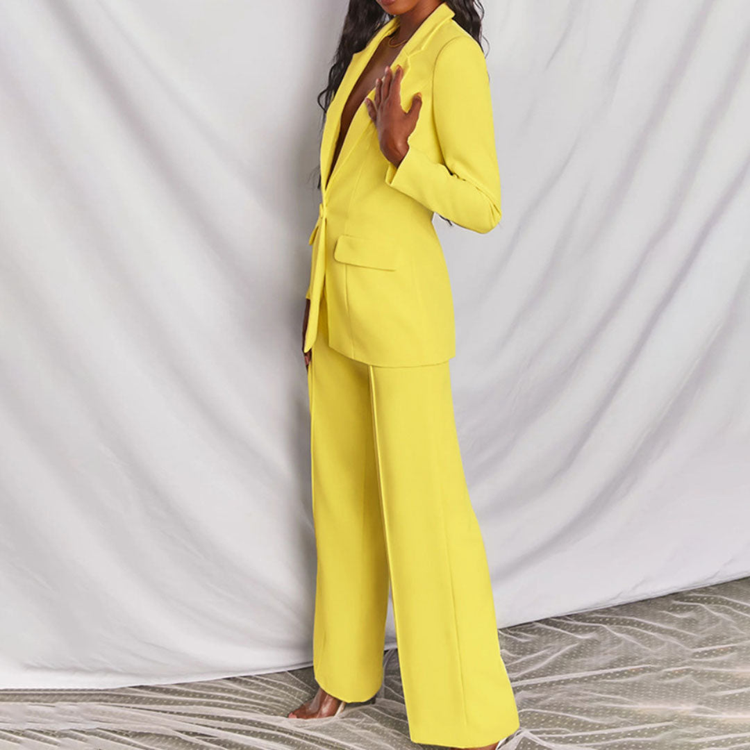 Dinae - Elegant Blazer en Broek Set voor Dames | Stijlvol en Comfortabel Zakelijke Outfit