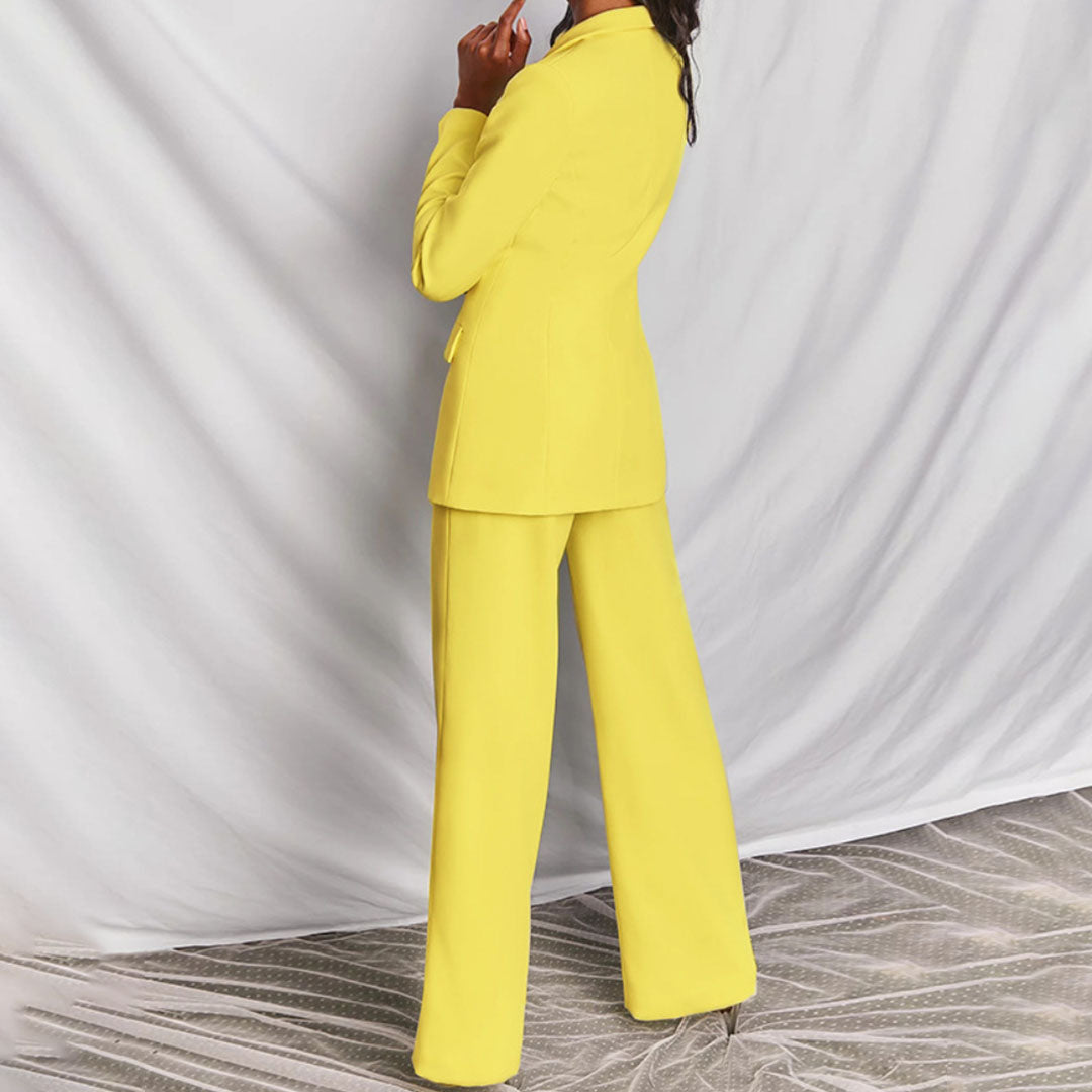 Dinae - Elegant Blazer en Broek Set voor Dames | Stijlvol en Comfortabel Zakelijke Outfit