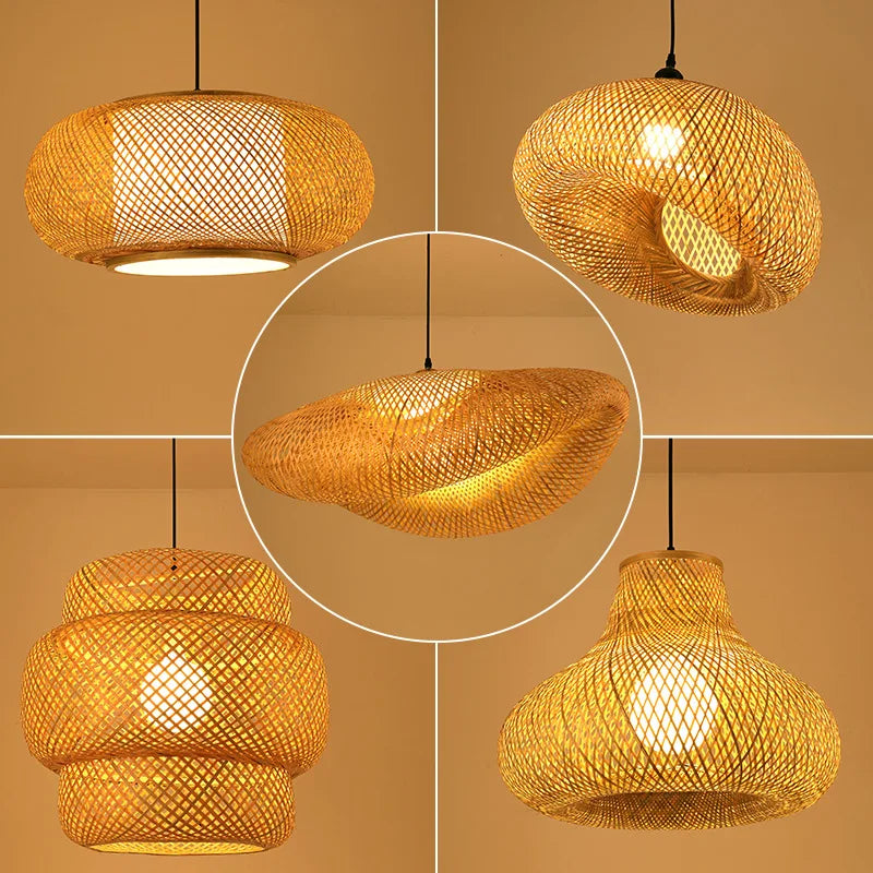 NatuurLicht - Handgemaakte Rotan Kroonluchter voor Boho Interieur