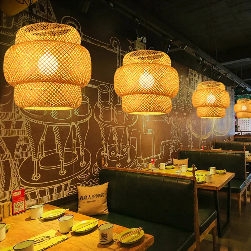 NatuurLicht - Handgemaakte Rotan Kroonluchter voor Boho Interieur
