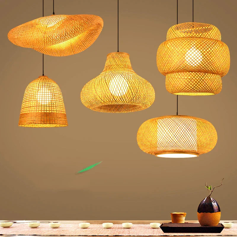 NatuurLicht - Handgemaakte Rotan Kroonluchter voor Boho Interieur