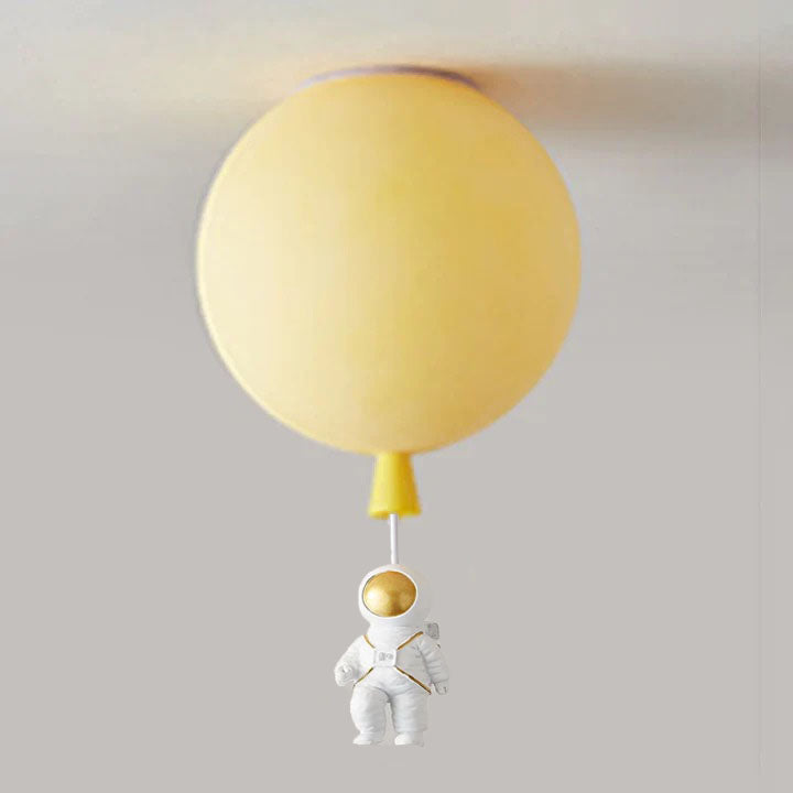 LunarAstral Moderne LED Plafondlamp - Maan en Astronaut Design van Acryl voor Slaapkamer en Kinderkamer