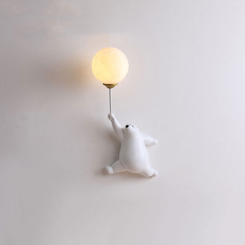BearBright - LED Wandlamp in Wit/Blauw/Roze | Dierenthema voor Slaap-, Woon- en Kinderkamer