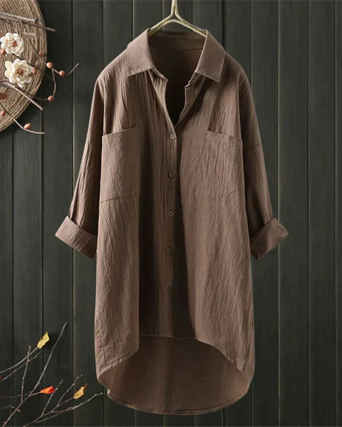 Sophie - Witte Linnenblouse voor Dames | Stijlvolle en Ademende Zomerblouse