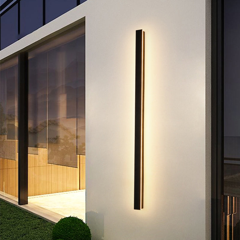 SleekEdge - Moderne Design LED Wandlampen in Zwart Metaal voor Tuin en Hal | Stijlvolle Buitenverlichting