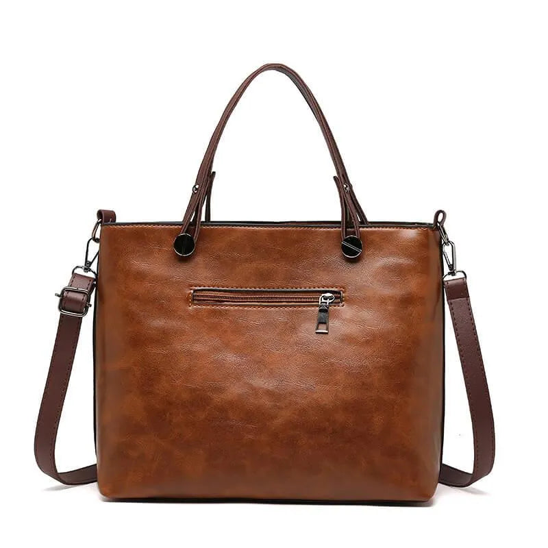 Lara - Vintage Leren Schoudertas voor Dames | Stijlvolle en Duurzame Handtas