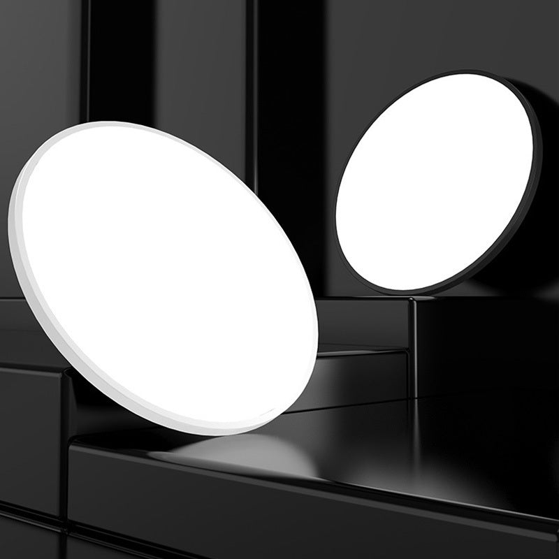LumiCirca - Moderne Ronde LED Plafondlamp van Metaal in Wit en Zwart