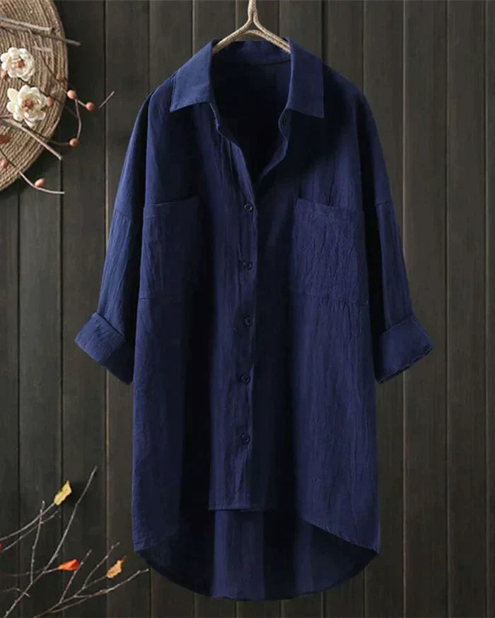 Sophie - Witte Linnenblouse voor Dames | Stijlvolle en Ademende Zomerblouse