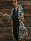 Frieda - Boho Kimono Maxi-Jurk met Strikceintuur voor Plus Maten