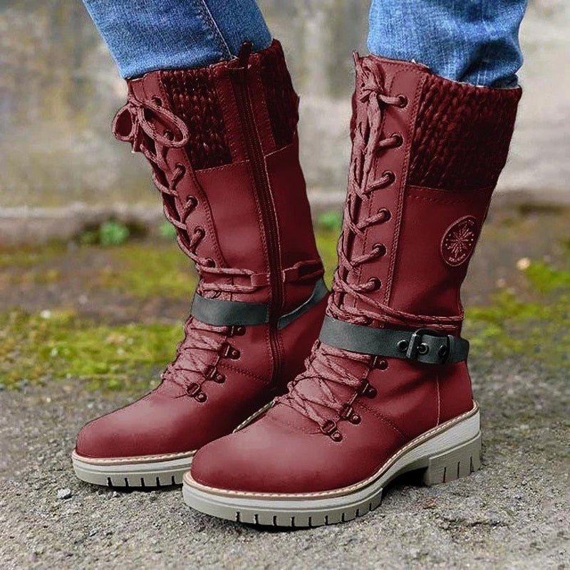 TimberLine Damesstiefels met Comfortabele Pasvorm en Antislipzool | Winterse Dameslaarzen voor Veiligheid en Comfort