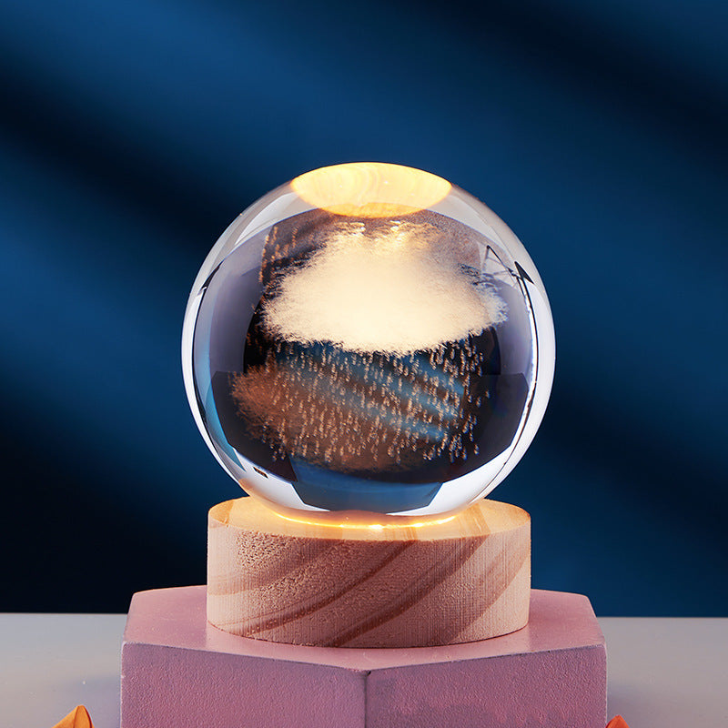 CrystalGlow - 3D Kristallen Nachtlamp met LED Verlichting voor Sfeervol Interieur