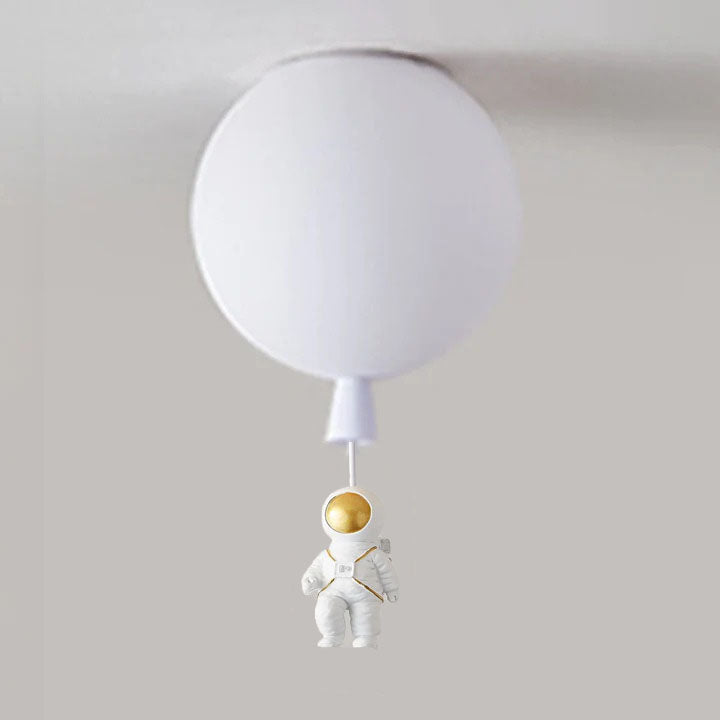 LunarAstral Moderne LED Plafondlamp - Maan en Astronaut Design van Acryl voor Slaapkamer en Kinderkamer