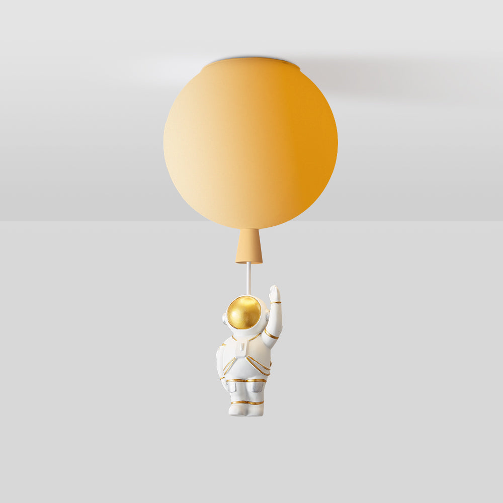 LunarAstral Moderne LED Plafondlamp - Maan en Astronaut Design van Acryl voor Slaapkamer en Kinderkamer