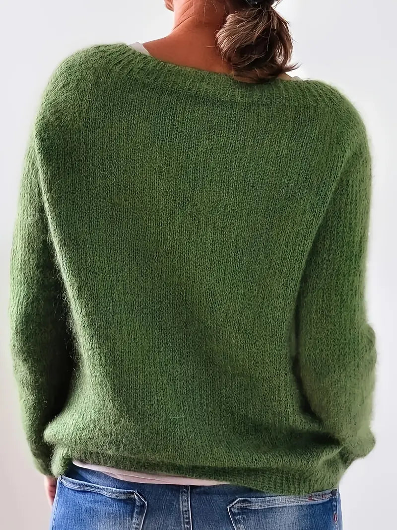 ComfortFeel - Zachte Warme Trui in Groen voor Dames