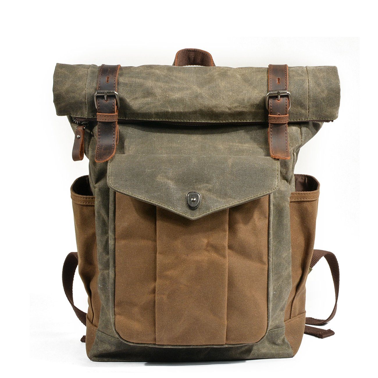Waxed Canvas Rolltop Rugzak | LundaStyle – Duurzaam en Stijlvol voor Avonturiers