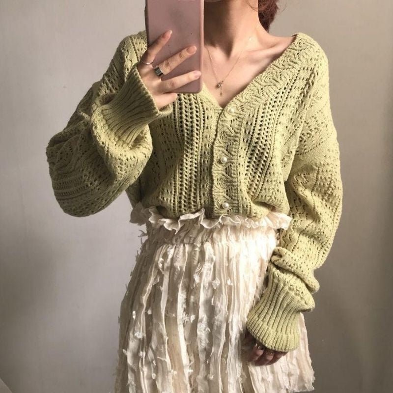 Gebreid Vest met Perlenknopen | Elegante en Stijlvolle Dames Strickjacke voor Alle Seizoenen