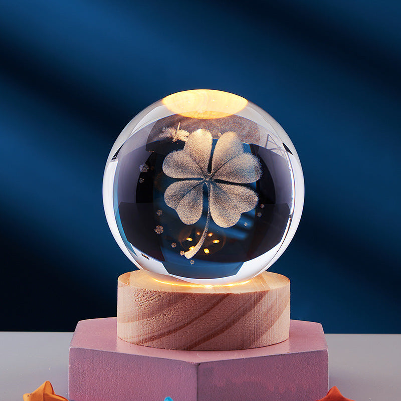 CrystalGlow - 3D Kristallen Nachtlamp met LED Verlichting voor Sfeervol Interieur