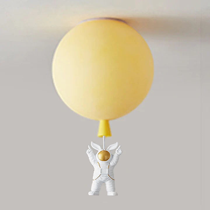 LunarAstral Moderne LED Plafondlamp - Maan en Astronaut Design van Acryl voor Slaapkamer en Kinderkamer