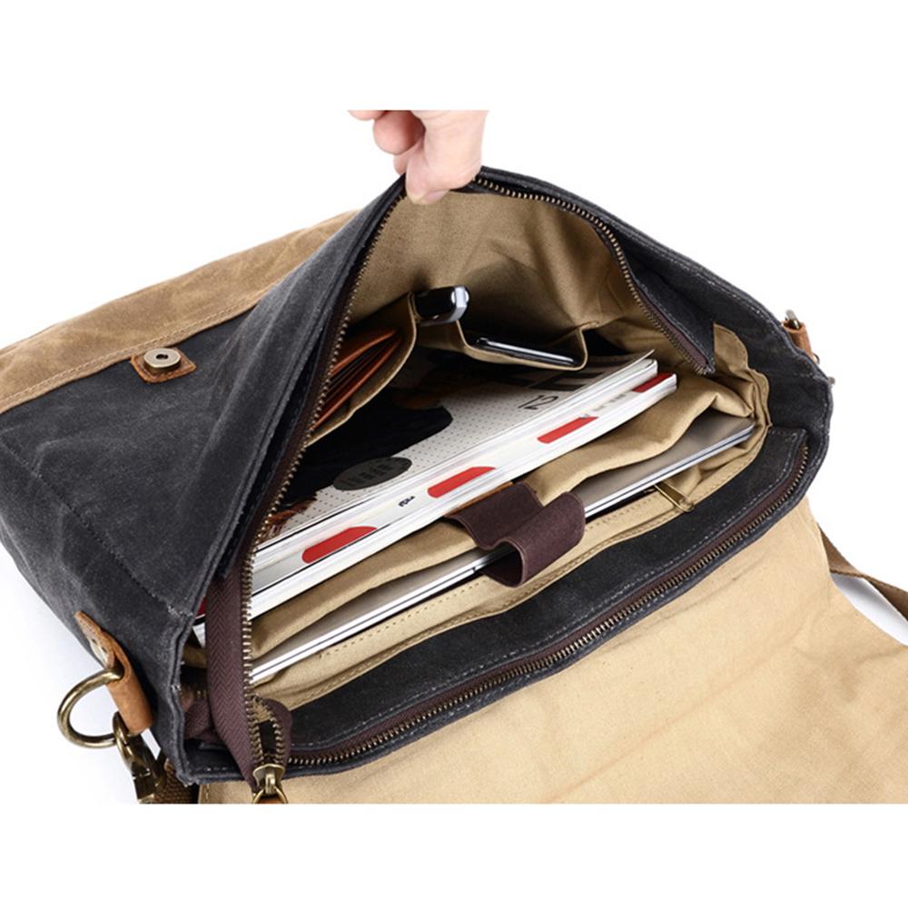 Waxed Canvas Messenger Tas | NorthernStyle – Duurzaam en Stijlvol voor Dagelijks Gebruik