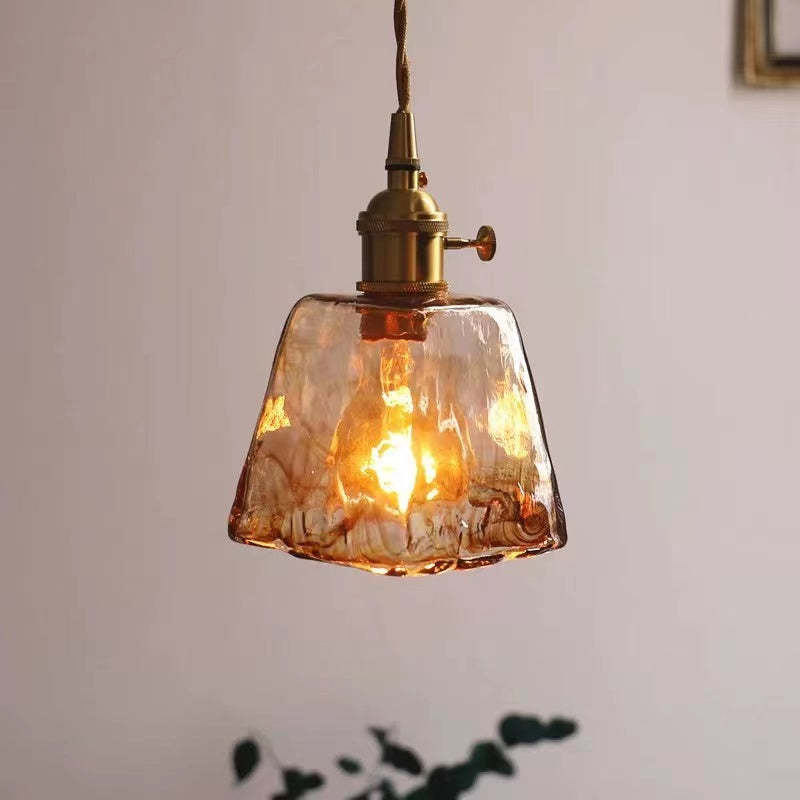 LumiRetro - Retro LED Hanglampen van Gouden Metaal en Glas voor Slaapkamer, Woonkamer en Eetkamer