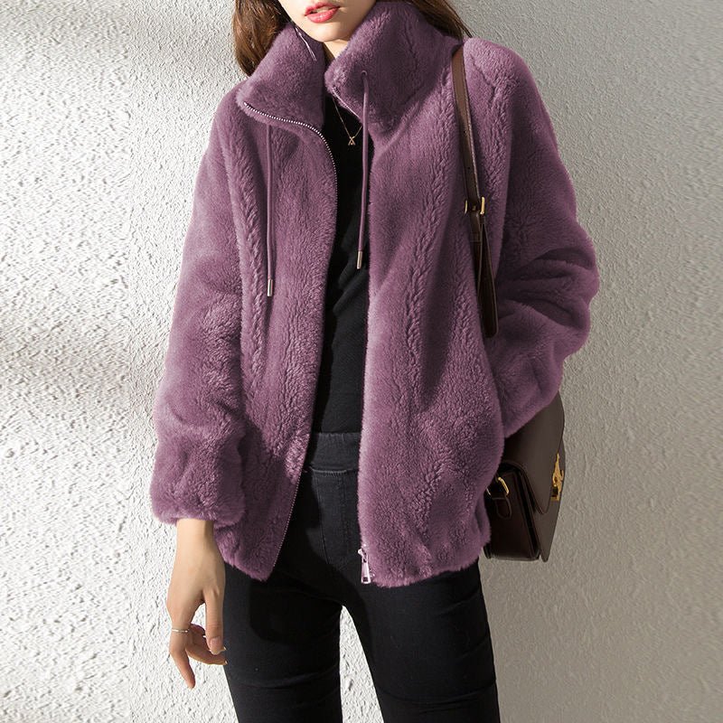 FleeceCozy - Gewatteerde Fleecejacke met Hoge Kraag voor Dames