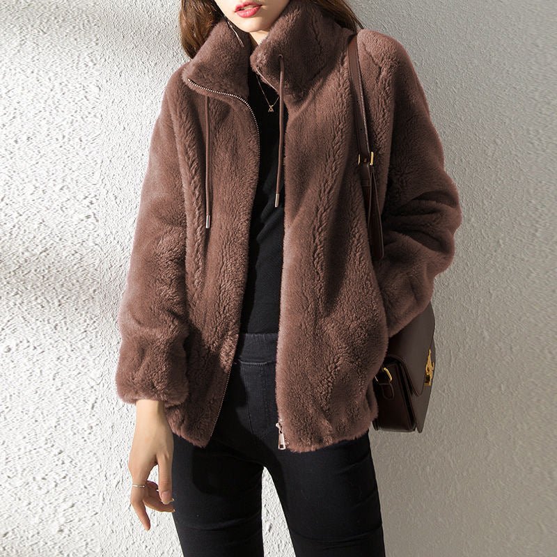 FleeceCozy - Gewatteerde Fleecejacke met Hoge Kraag voor Dames