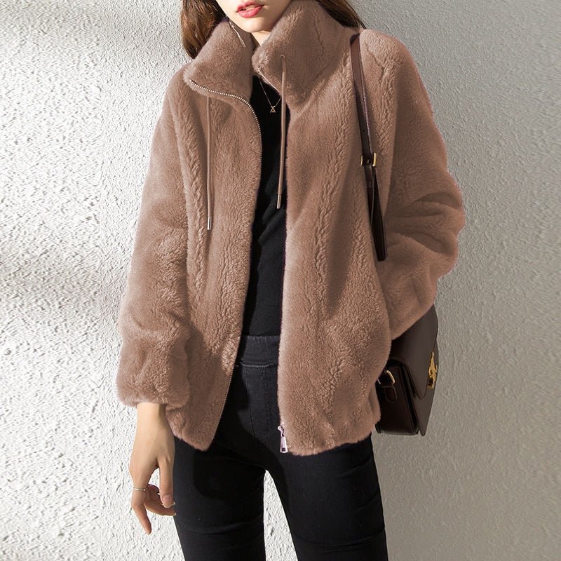FleeceCozy - Gewatteerde Fleecejacke met Hoge Kraag voor Dames