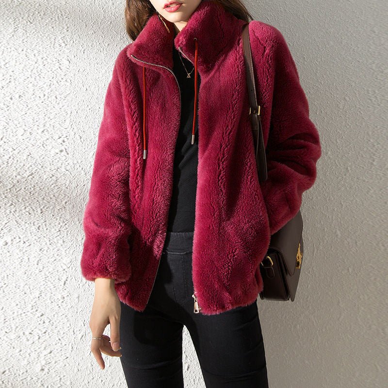 FleeceCozy - Gewatteerde Fleecejacke met Hoge Kraag voor Dames
