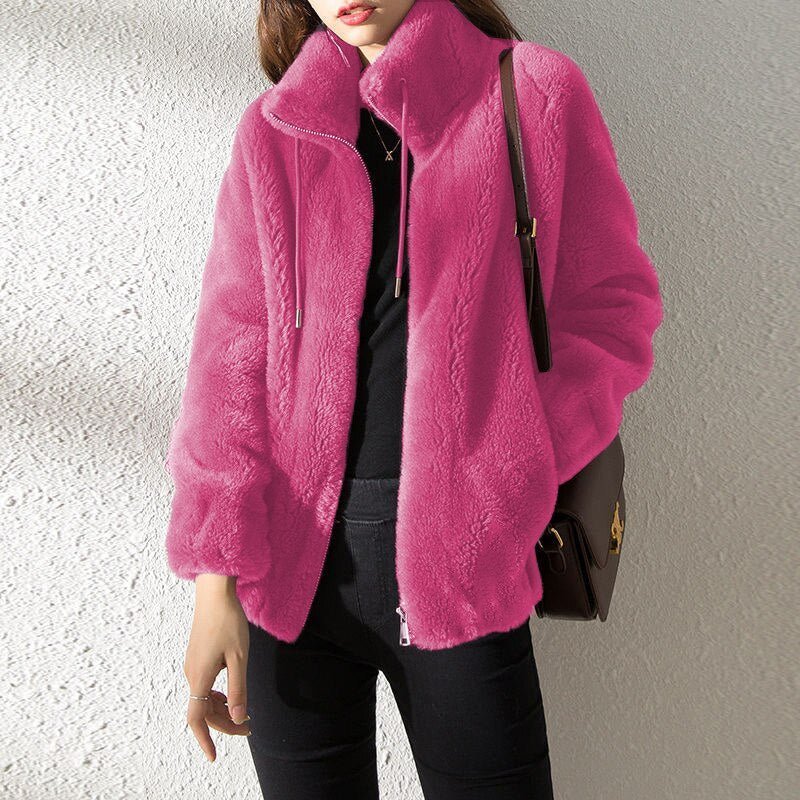 FleeceCozy - Gewatteerde Fleecejacke met Hoge Kraag voor Dames