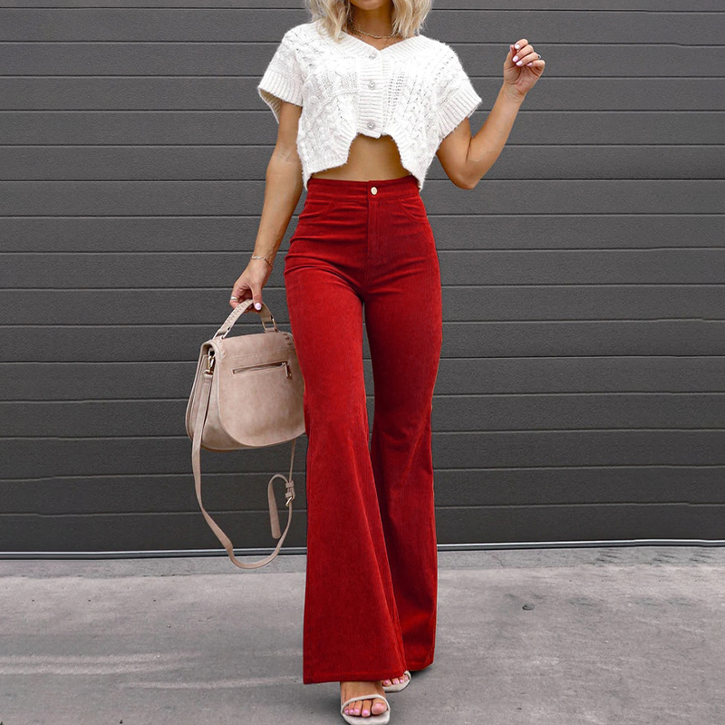 CurveBell Broek | Flare Broek met Perfecte Pasvorm voor Vrouwelijke Rondingen