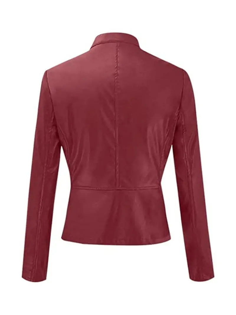 Willem - Elegante Kunstleren Crop Jas voor Dames | Perfect voor Herfst en Lente