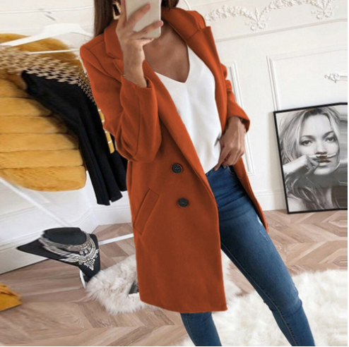 Fiora - Damesjas met Slim Fit en Revers Kraag
