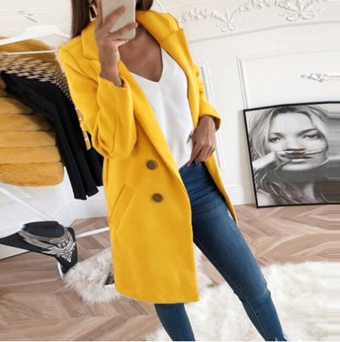 Fiora - Damesjas met Slim Fit en Revers Kraag