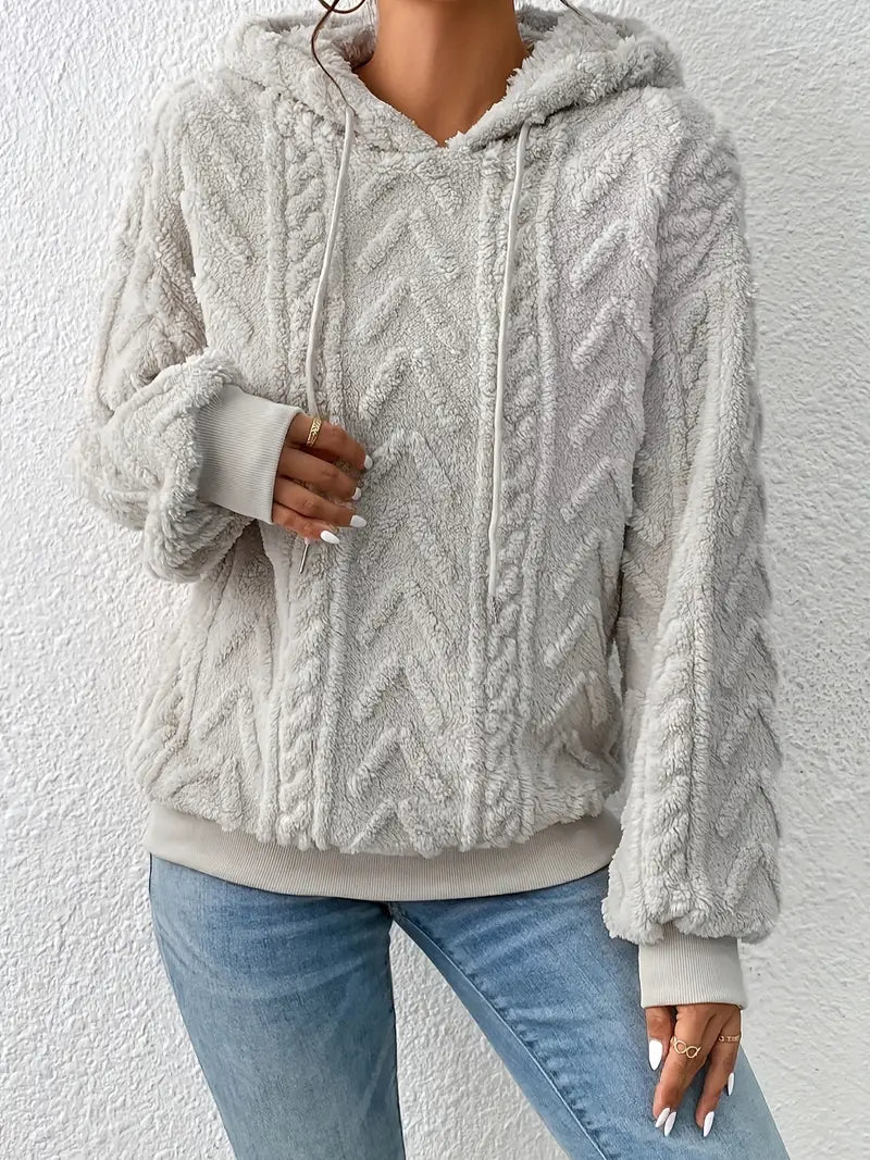LeonaFleece - Zachte Fleece Hoodie met Capuchon en Koordsluiting – Warm en Comfortabel
