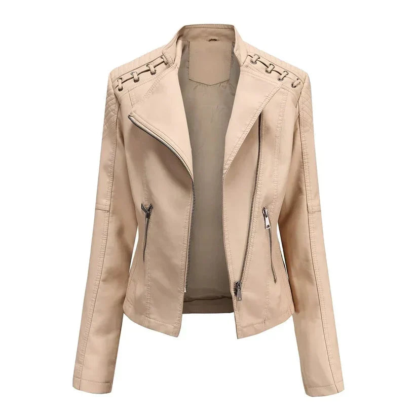 Lena – Leren Damesjas voor de Lente | Stijlvol en Comfortabel
