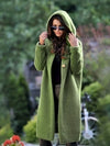 RosaMira - Effen Gebreide Dames Hoodie met Knopen | Comfortabel en Trendy