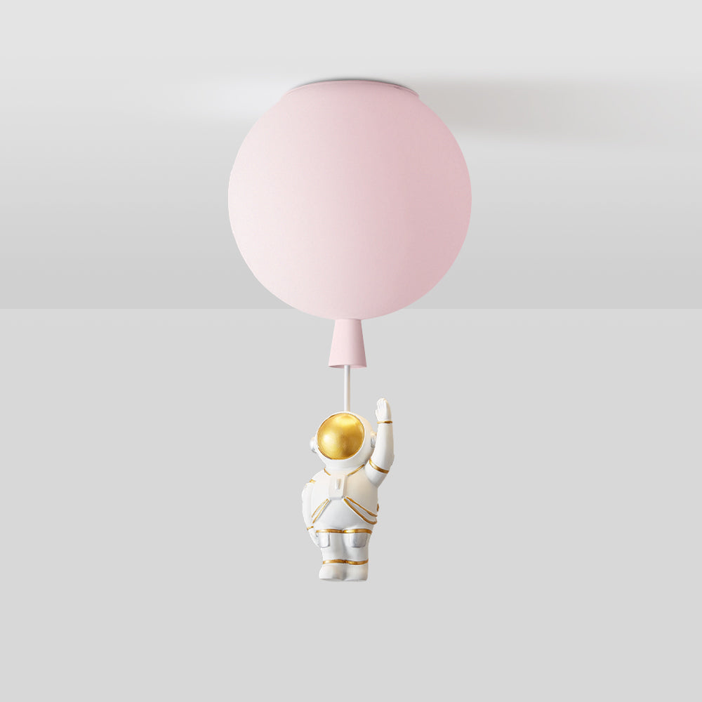LunarAstral Moderne LED Plafondlamp - Maan en Astronaut Design van Acryl voor Slaapkamer en Kinderkamer