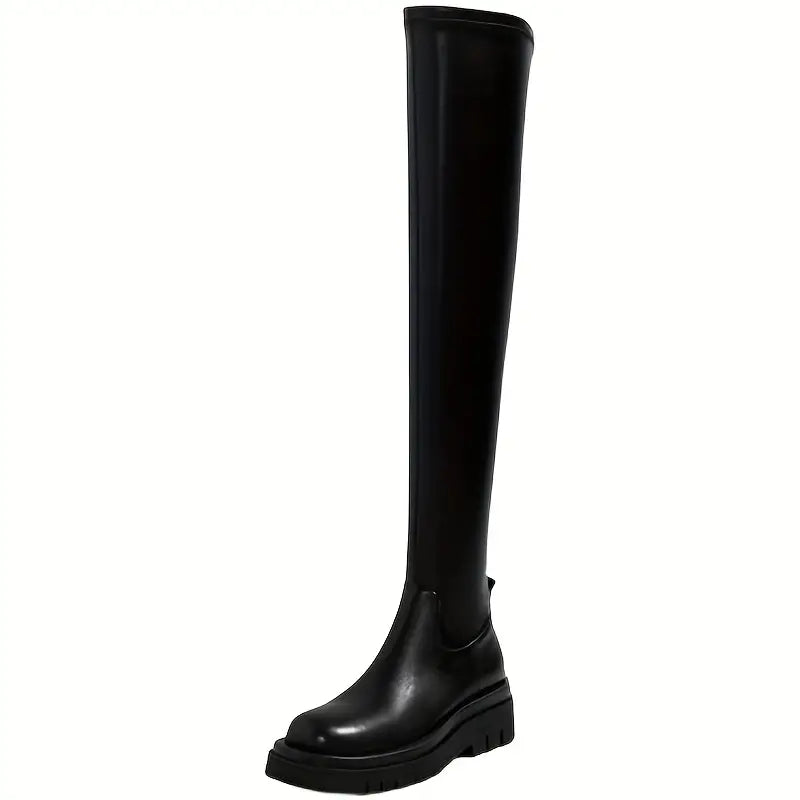Livia - Dames Stijlvolle Plateau Stiefels | Comfortabele Enkellaarzen met Eenkleurig Design