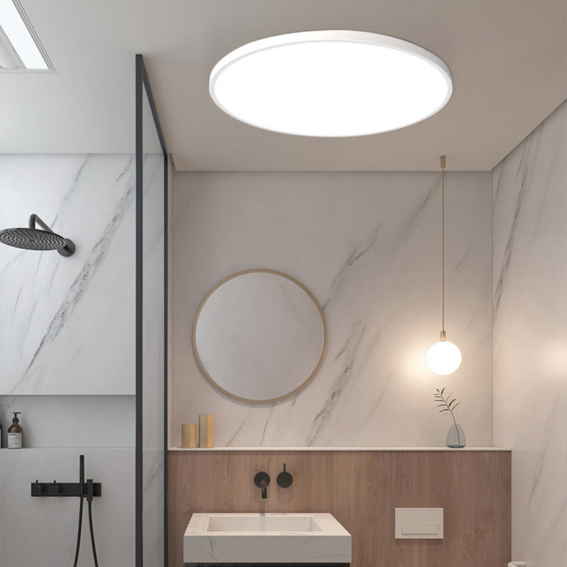LumiCirca - Moderne Ronde LED Plafondlamp van Metaal in Wit en Zwart