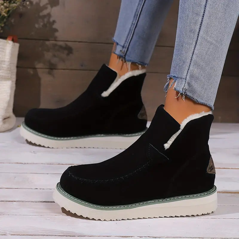 Lara - Warme Dames Pluchen Stiefeletten | Comfortabele Winterlaarzen met Stijl