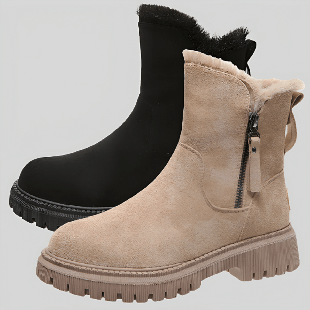 Ella - Warme Middelhoge Laarzen met Plus-Velvet Voering | Comfortabele Winterlaarzen voor Dames