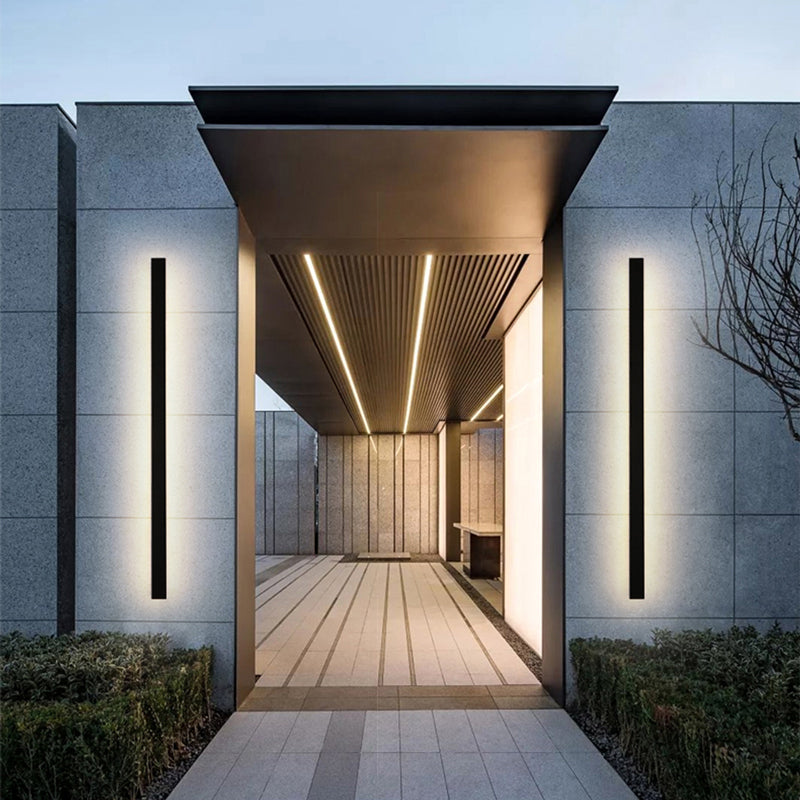 SleekEdge - Moderne Design LED Wandlampen in Zwart Metaal voor Tuin en Hal | Stijlvolle Buitenverlichting
