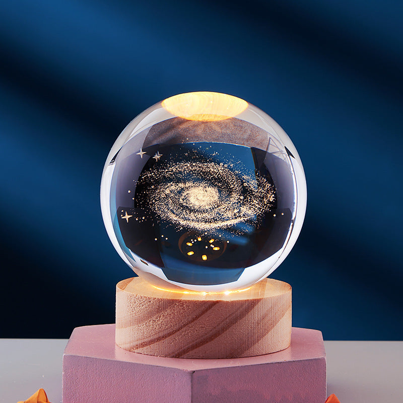 CrystalGlow - 3D Kristallen Nachtlamp met LED Verlichting voor Sfeervol Interieur