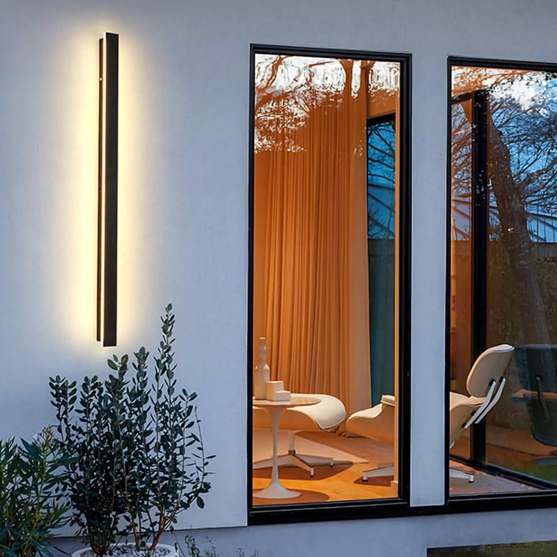 SleekEdge - Moderne Design LED Wandlampen in Zwart Metaal voor Tuin en Hal | Stijlvolle Buitenverlichting