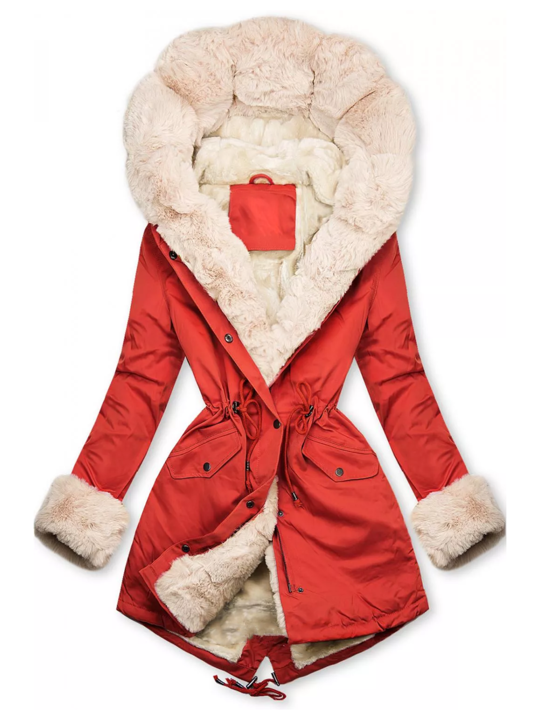 Klara – Gewatteerde Jas met Warm Pluche Voering voor Dames