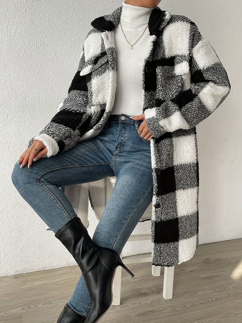 Sophia – Elegante Lange Mantel met Lange Mouwen voor Dames