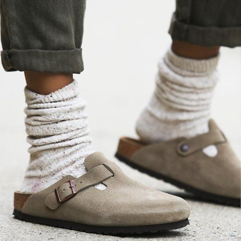 ComfortLuxe - Unisex Orthopedische Gevoerde Lederen Pantoffels