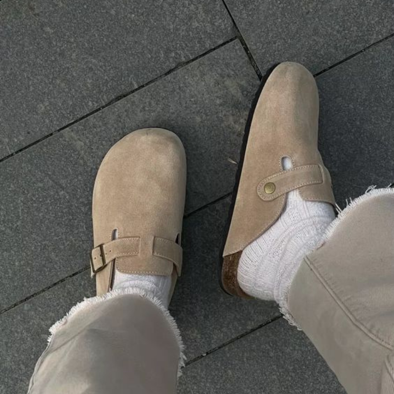 ComfortLuxe - Unisex Orthopedische Gevoerde Lederen Pantoffels